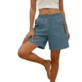 thumbnail image 5 of Zynoxe Women's Athletic Shorts Wtih Zipper Pockets Lighweight Breathable Straight Leg Workout Shorts Comfort Elastic Waistband Mid-Thigh Shorts for Women Trendy Versatile Solid Color Casual Shorts M, 5 of 8