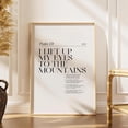 thumbnail image 2 of Psalm 121 Bible Verse Wall Art, I Lift Up My Eyes Scripture Decor, Minimalist Christian Typography Design, Inspirational Faith Gift for Home Prayer Room (Unframed) (27x40), 2 of 3