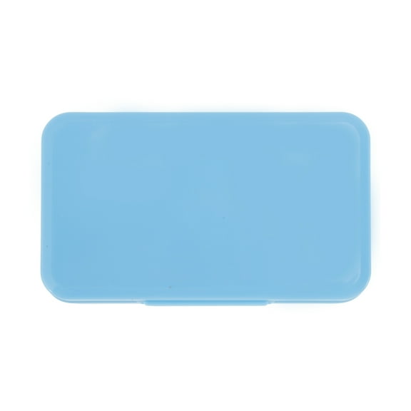 Unique Bargains 1 Pc Pill Case 4 Grid Flap Pill Box Blue