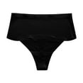 thumbnail image 4 of BYHONG Womens High Waisted Thongs Panties Lightweight Soft Stretch High Cut Underwear Women's&nbsp;Panties Black S, 4 of 4