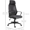 thumbnail image 3 of Vinsetto Ergonomic Office Chair Mesh Computer Chair w/ Adjustable Headrest, 3 of 10