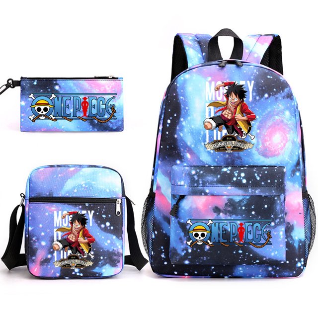 Lightning Pet Backpack Three Piece Set, Backpack Student Schoolbag