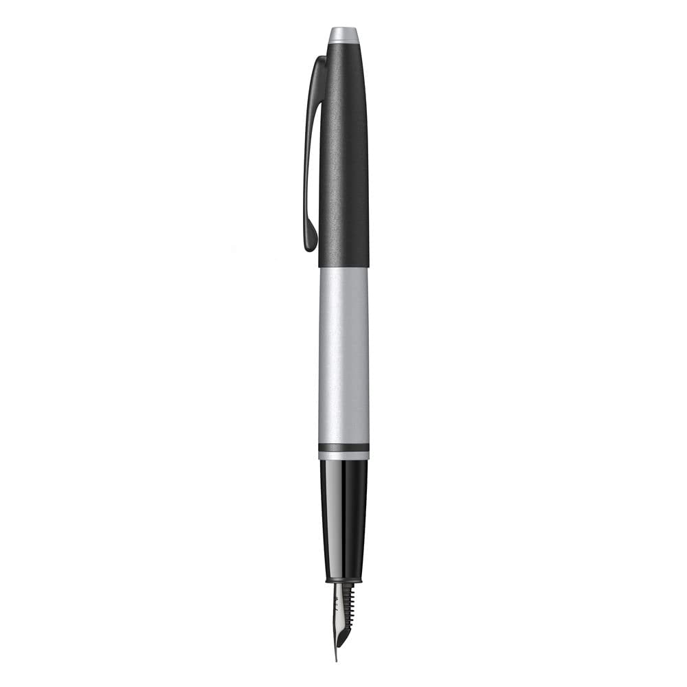 Cross Calais Matte Gray and Black Lacquer Medium Nib Fountain Pen