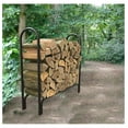 thumbnail image 6 of Deluxe Outdoor Log Rack - 4ft Black Steel Wood Holder - Heavy Duty Firewood Rack - Seasoned Wood Storage - Garden Fireplace Accessory, 6 of 6