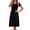Black, variant on Glitter Skirt Midi Dress for Women V-Neck Short Sleeve High Waist A-Line Dress Sparkly Comfortable Garment for Date Nights and Parties