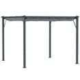 thumbnail image 3 of Outsunny 9'10" x 9'10" x 7'3.75" Gray Aluminum Pergola with Retractable Water-Resistant Shade Canopy, 3 of 7