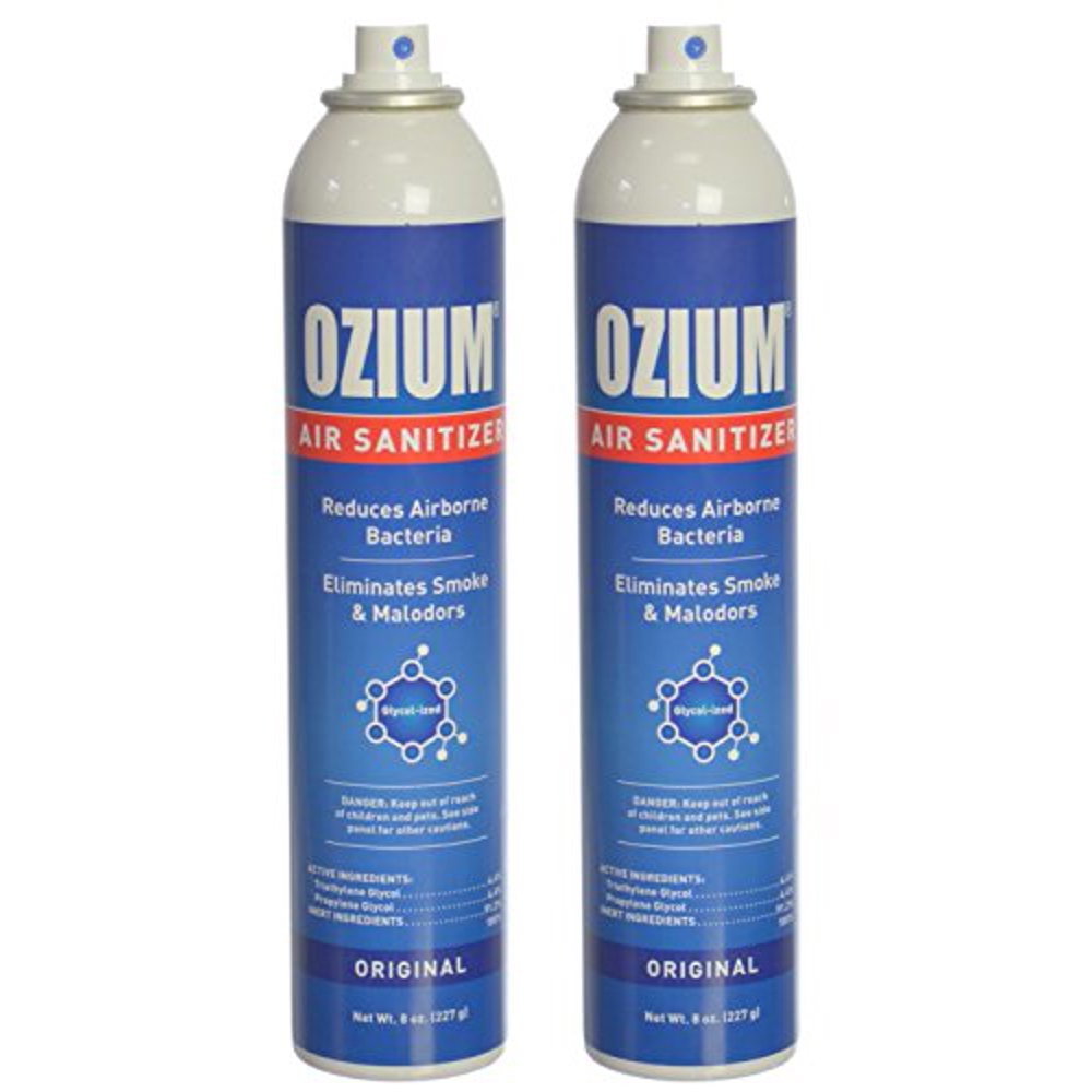 Ozium Air Sanitizer Reduces Airborne Bacteria Eliminates Smoke