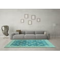 thumbnail image 3 of Ahgly Company Indoor Rectangle Oriental Light Blue Modern Area Rugs, 7' x 9', 3 of 4