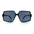thumbnail image 5 of Womens Classical 90s Butterfly Designer Style Chic Thin Plastic Sunglasses All Black, 5 of 8