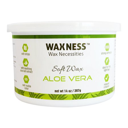 Waxness Wax Necessities Depilatory Soft Wax - Aloe Vera 14.1 oz (400g)