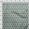thumbnail image 3 of oneOone Silk Tabby Turquoise Green Fabric Medical Craft Projects Decor Fabric Printed By The Yard 42 Inch Wide, 3 of 4