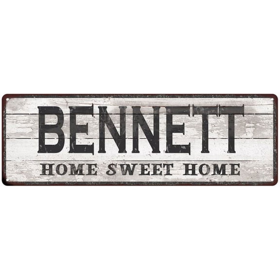BENNETT Home Sweet Home Country Look 6x18 Metal Sign 106180045635
