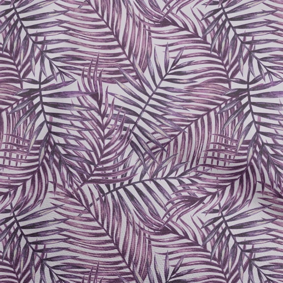 oneOone Polyester Lycra Purple Fabric Leaves Diy Clothing Quilting Fabric Print Fabric By Yard 56 Inch Wide