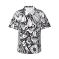 thumbnail image 1 of Fotbe Monochrome Botanical Illustration Camisa Hawaiana para Hombre Unisex – Camisa Casual de Verano con Botones de Manga Corta de Algodón y Lino,Medium, 1 of 7