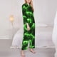 thumbnail image 3 of Balery Green Lightning Conjunto de Pijama con Estampado para Mujer, Conjunto de Dos Piezas con Manga Larga, Ropa de Dormir Suave con Bolsillos, Pijamas Cómodos-Medium, 3 of 7