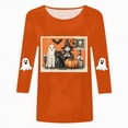 thumbnail image 4 of Towmus Halloween Women's Casual 3/4 Sleeve T-Shirts Crew Neck Graphic Printed Tunic Tops Basic Tees Blouses, 4 of 4