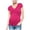 Hot Pink, variant on Women's Maternity T Shirts Fashion Casual Criss Cross V-Neck Nursing Tops Summer Solid Color Short Sleeve Pregnancy Blouses for Breastfeeding