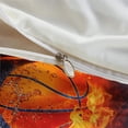 thumbnail image 3 of Home Bed Sets Creative Fire Luxury 3D Basketball Printed Boy Man Duvet Cover Set,California King(98"x104"), 3 of 6