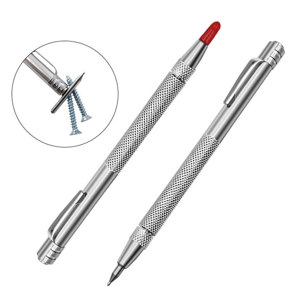 RANMEI 2Pcs Diamond Metal Marker Engraving Pen Tungsten Carbide Nib Scriber Pen For Glass Ceramic Metal Wood Engraving Hand Tools