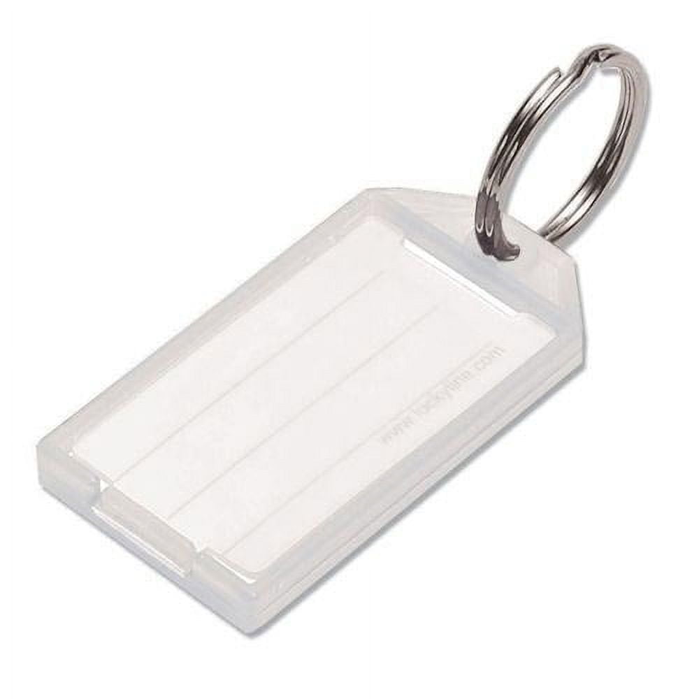 Lucky Line 60400-10 Clear Key Tag with Split Ring 100/Box