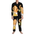 thumbnail image 3 of Sikiie Hello Spring Sunflower Gnomes Mens Pajama Set, Soft Warm Long Sleeve Sleepwear, Cozy Button-Down Pjs for Men-Large, 3 of 7