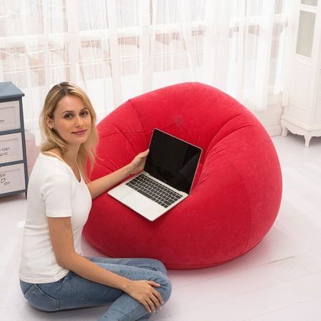 bean bag 15in inflatable pvc sofa lounge camping chair adult furniture garden outdoor