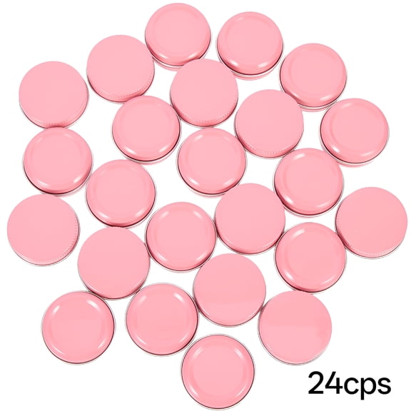 ACDANC 24Pcs Aluminum Tin Cans Metal Round Tins Containers Screw Lid Small Empty Jars