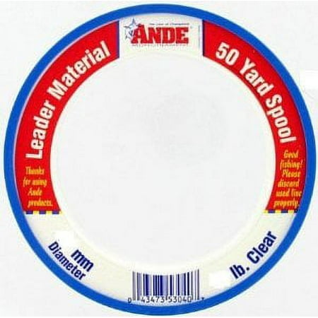 UPC: 0043473530506 | Ande PCW500050 Monofilament Clear 50lb/50yds Fishing Line Leader Spool
