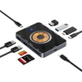 thumbnail image 1 of Hub USB C Mornwell Gris con Cargador Inalámbrico 15W y Lector de Tarjetas SD/Micro SD para Macbook y, 1 of 8
