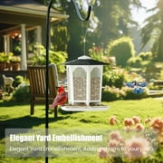 MrCrafts Solar Bird Feeder for Outdoors 2 Pack - Attract Cardinals & Wild birds - Garden Decor Gift for Women