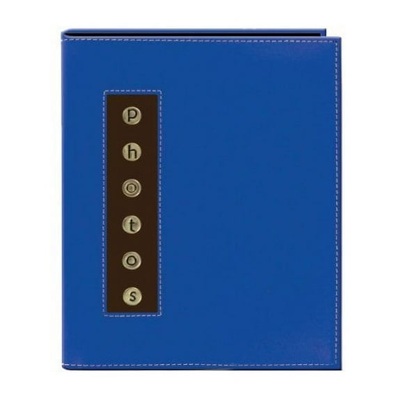 Pioneer Photo Albums CMB-46 4X6 Leatherette Sewn Photo Album 36 Count Blue - CMB-46BL