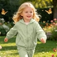 thumbnail image 2 of Curuila Child Girls Sun Jacket Long Sleeve Solid Color Hooded Zip Up Coat For Girls Summer Lightweight Comfortable Outerwear Size 5-6 Years, 2 of 6