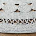 thumbnail image 3 of SAFAVIEH Cape Cod Donna Geometric Polyester Area Rug, Ivory, 7' x 7' Round, 3 of 7