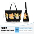 thumbnail image 4 of Daiia Sunflower Gnomes 5 Beach Travel Bag - Water-Resistant Beach Bag, Lightweight Tote with 7 Pockets for Women and Men - Gym,Pool,Camping,Reusable Grocery Bag, 4 of 7