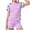 Pink, variant on Yuanlook Girls 2 Piece Rash Guard Short Sleeve Color Block Print Bathing Suit