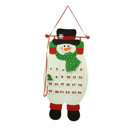 

WOXINDA Christmas Decorations Atmosphere Cloth Pendant Snowman Deer Calendar Pendant Calendar Ornaments Hot Crystals for Chandelier