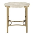 thumbnail image 2 of Furniture of America Vasket Contemporary Metal End Table in Gold Champagne, 2 of 7