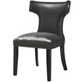 thumbnail image 3 of Side Dining Chair, Set of 2, Faux Leather, Black, Modern Contemporary Urban Design, Kitchen Room Cafe Bistro Restaurant Hospitality, 3 of 5