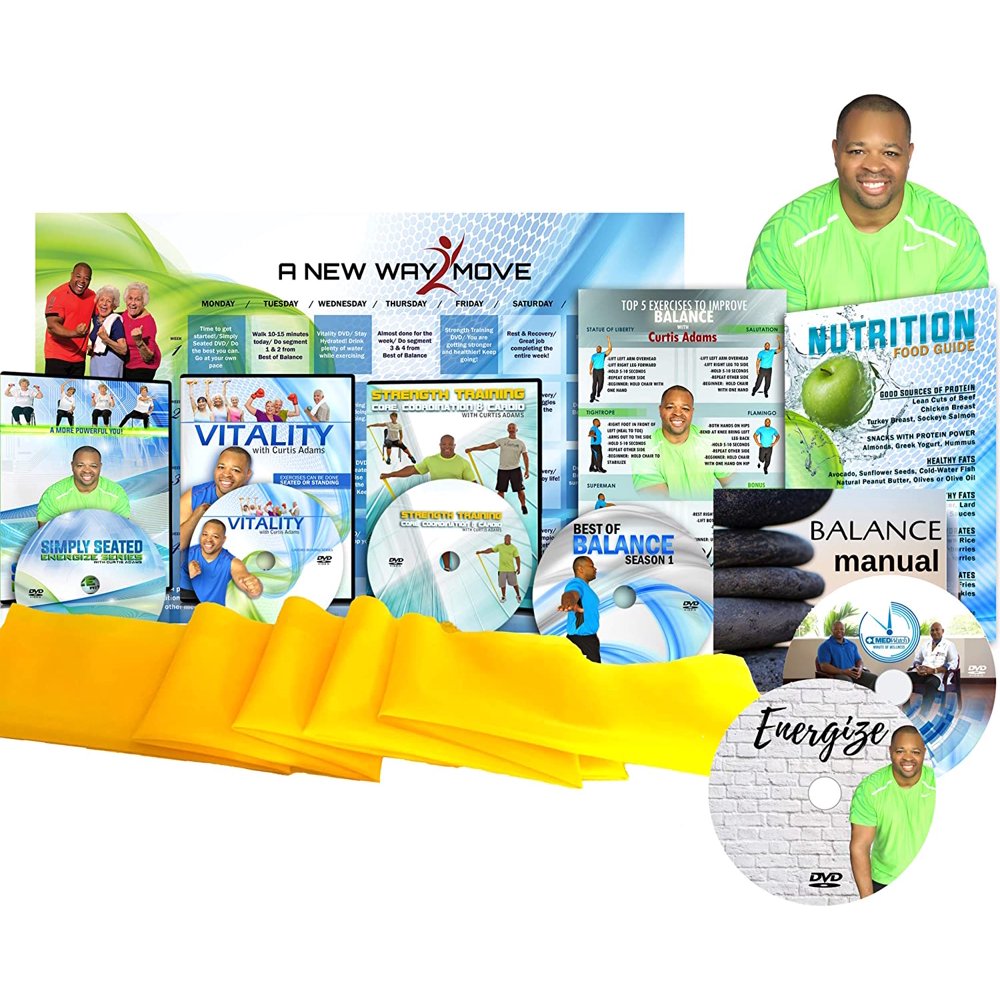 Vitality 4 Life with Curtis Adams Premium Seniors Exercise DVD System