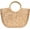 Khaki Pink, variant on Summer Rattan Bag for Women Straw Hand-woven Top-handle Handbag Beach Sea Straw Rattan Tote Clutch Bags