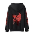 thumbnail image 5 of WZXFASHION Womens Long Sleeve Hoodie Top Gothic Zip Sweatshirt With Pockets Spring Savings Clearance designer pullover sweater, 5 of 5