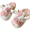 thumbnail image 3 of Zapatillas de vaca de lujosas zapatillas de vaca lácteos sin esfalles Combinadas de animales kawaii zapatillas de nubes suaves y suaves para interiores al aire libre, 3 of 9