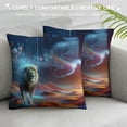 thumbnail image 3 of Leisuo to Throw Pillow Cover from Dad，Lion Pillowcase for ，Daughter Gifts from Dad，Daughter Birthday Idea Gifts，Dad to Daughter Soft Flannel Throw Pillowcase White, 3 of 5