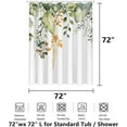 thumbnail image 2 of Green Eucalyptus Shower Curtains for Bathroom Watercolor Natural Plant Flower Leaves Shower Curtain Waterproof Fabric Bathroom Decoration Shower Curtain with Hooks 72x72 inch, 2 of 5