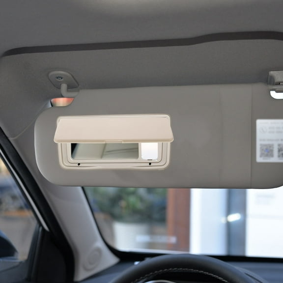 NICEXMAS Light Grey Car Sun Visor Mirror Cover Easy Fit Vanity Mirror Accessory