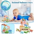 thumbnail image 1 of Wooden Animal Stacked Balance Toys Babies Early Learning Parenting Games, 1 of 7