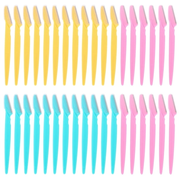 Tcwhniev Paquete de 36 Recortadores de Cejas para Mujeres Razor Rasuradora Facial Herramienta para Remover Vello Facial - Afeitado Facial con Cubierta de Precisión para Hombre y Mujeres