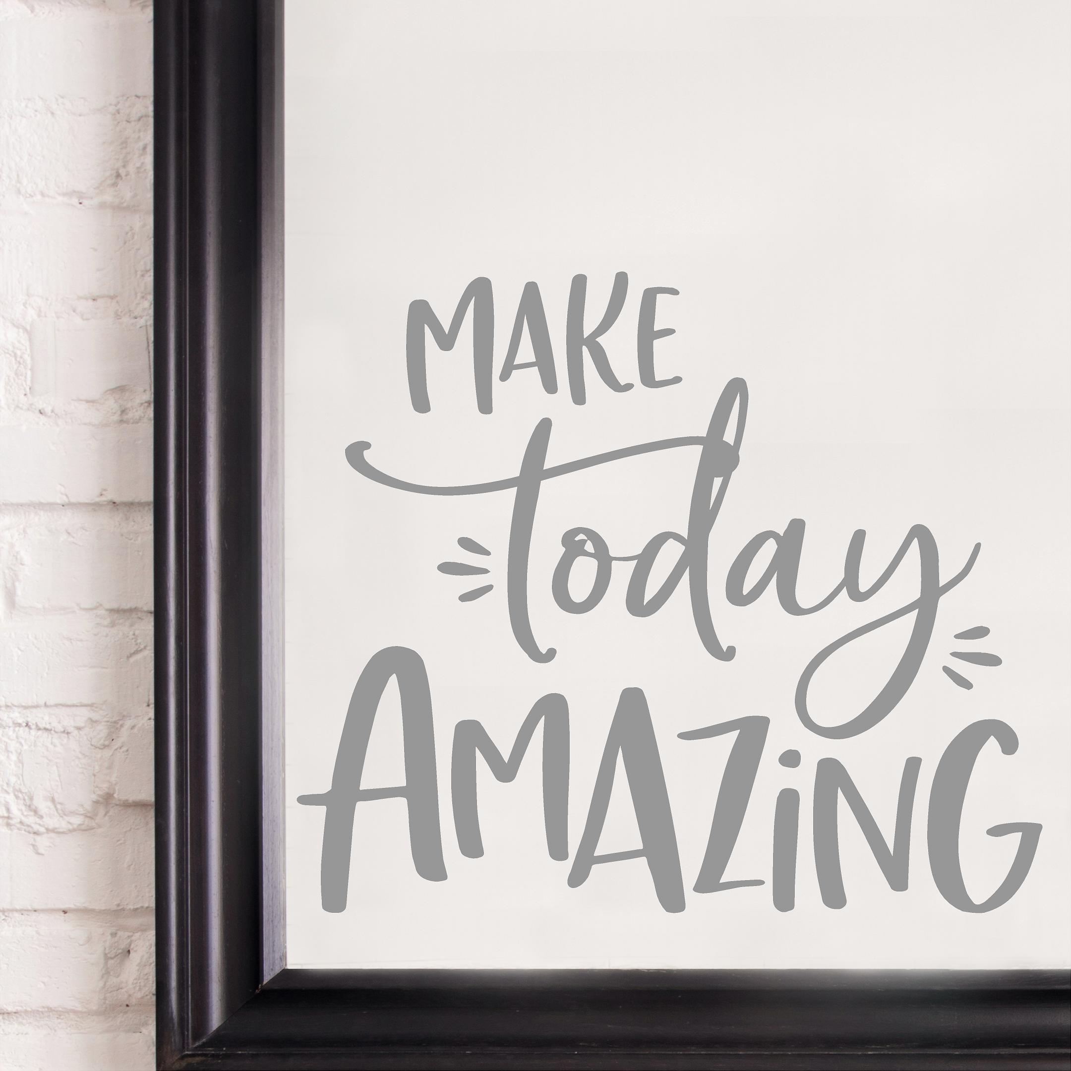Make Today Amazing Motivational Vinyl Lettering Wall Decal Sticker