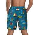 thumbnail image 4 of Gaeub Transportations with Buildings Mens Swim Trunks Stretch Beach Shorts Quick Dry for Men Swim Shorts Swimwear with Pockets- Small, 4 of 9