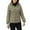 Army Green, variant on Women's Puffer Jacket with Hood Short Length Coats with Pockets Zippered Mock Neck Long Sleeve Tops Solid Outerwear